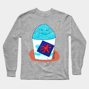 Kakigori with Blue Syrup Long Sleeve T-Shirt